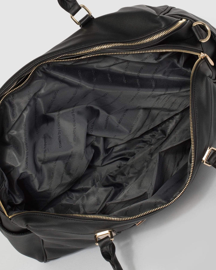 Black Lisa Punchout Overnight Bag | Weekender Bags
