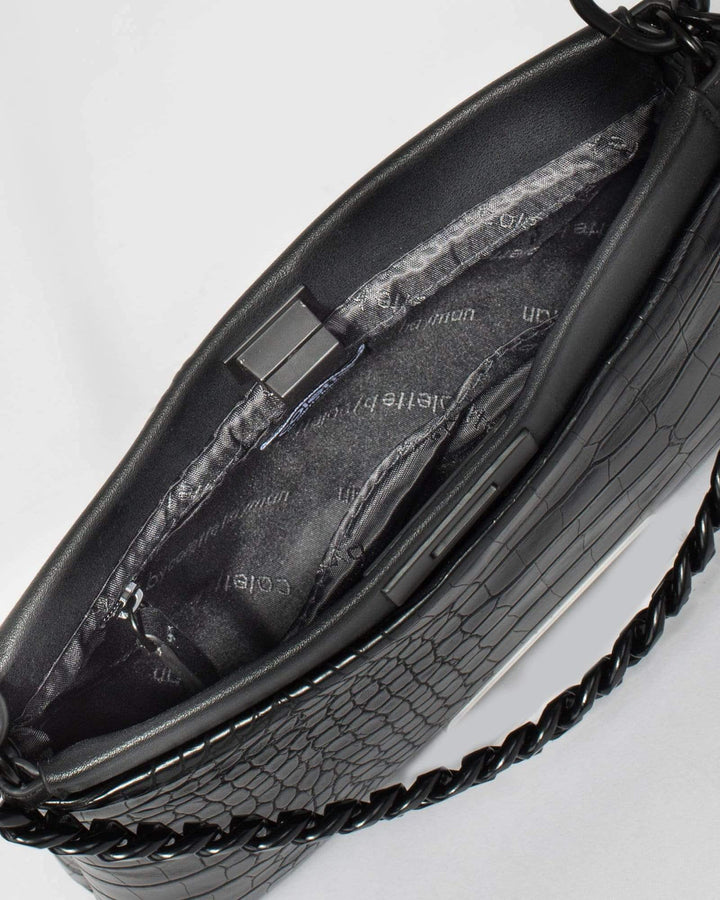 Colette by Colette Hayman Black Lorelie Chain Crossbody Bag