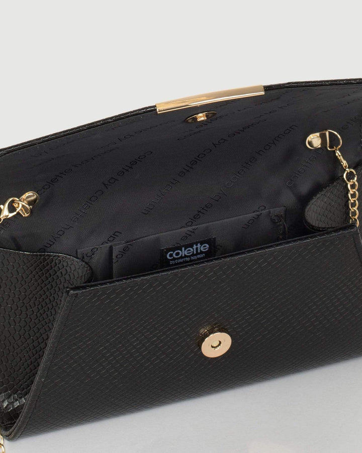 Black Lucille Envelope Clutch Bag | Clutch Bags