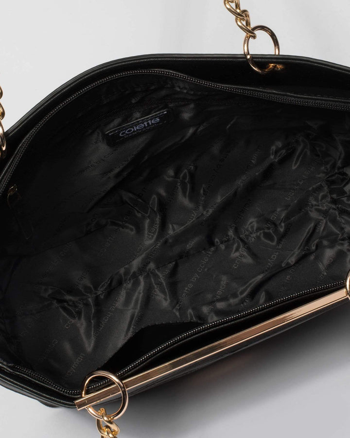 Black Makayla Large Tote Bag | Tote Bags