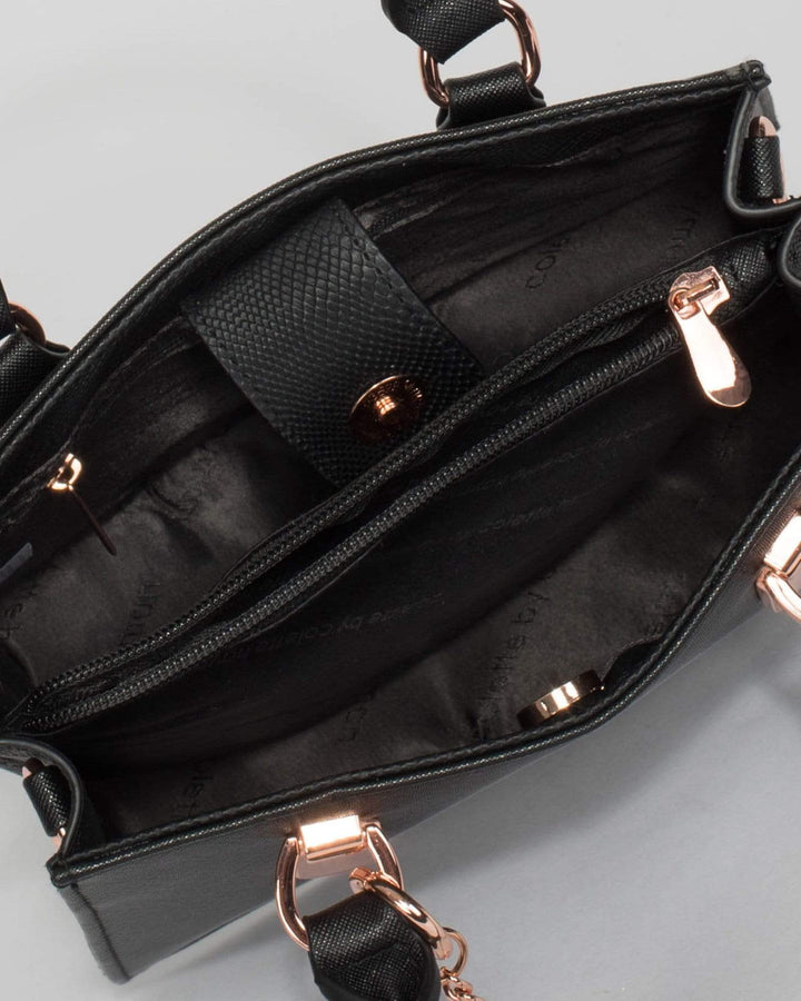 Black Malena Small Tote Bag | Tote Bags