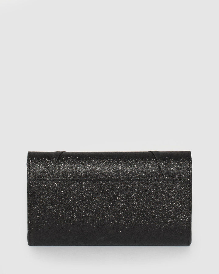 Colette by Colette Hayman Black Marley Evening Clutch Bag With Silver Hardware