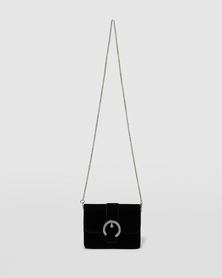 Black Martha Buckle Bag | Crossbody Bags