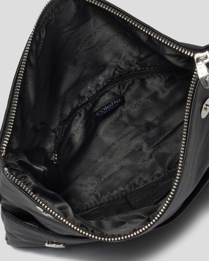 Black Meg Plain Fold Clutch Bag | Clutch Bags