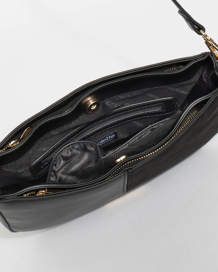 Black Melissa Saddle Bag | Crossbody Bags