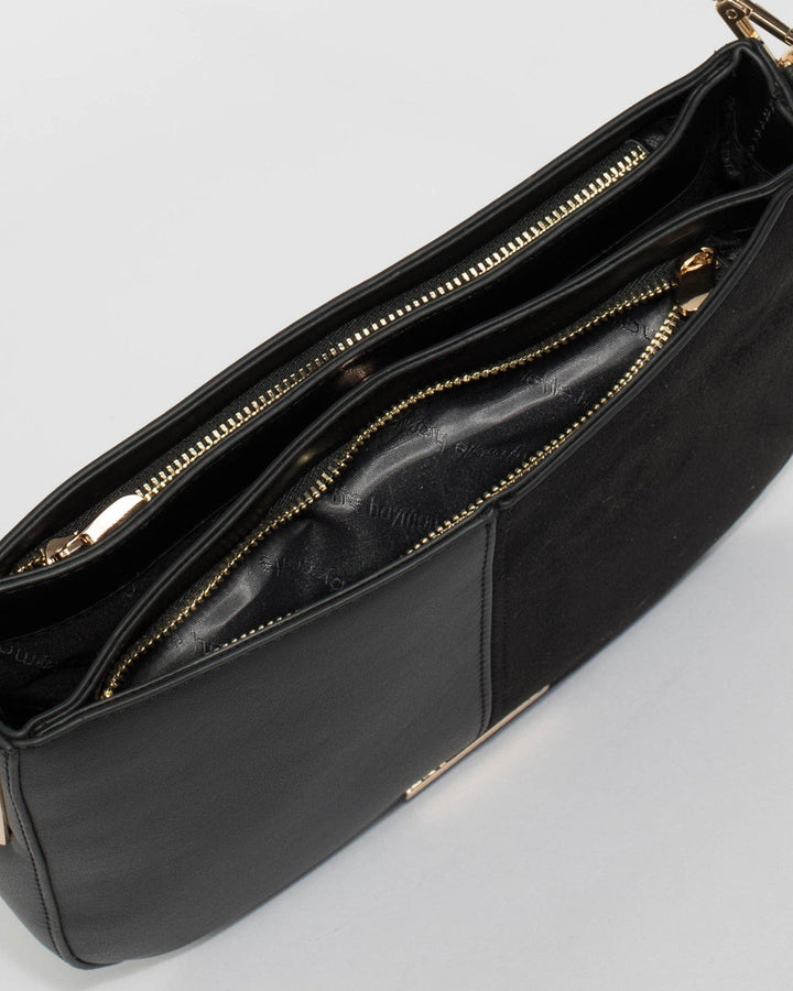 Black Melissa Saddle Bag | Crossbody Bags