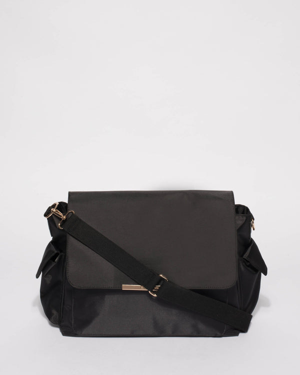 Black Mia Nylon Large Baby Bag | Baby Bags