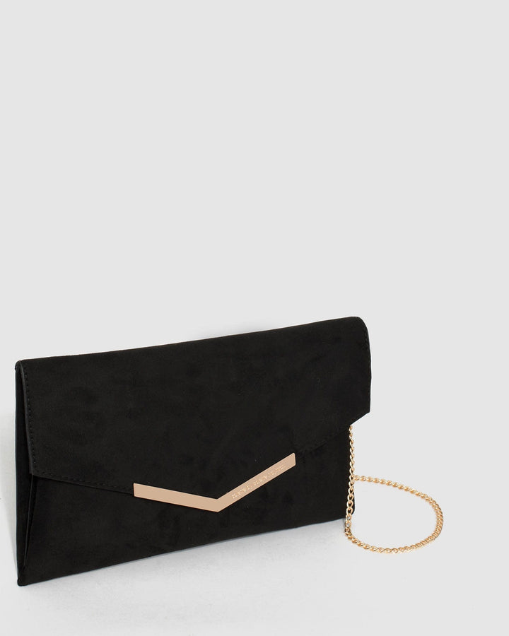 Colette by Colette Hayman Black Micaela Envelope Clutch Bag