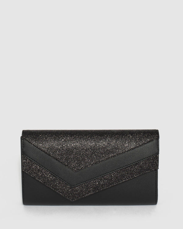 Black Mila Arrow Clutch Bag | Clutch Bags