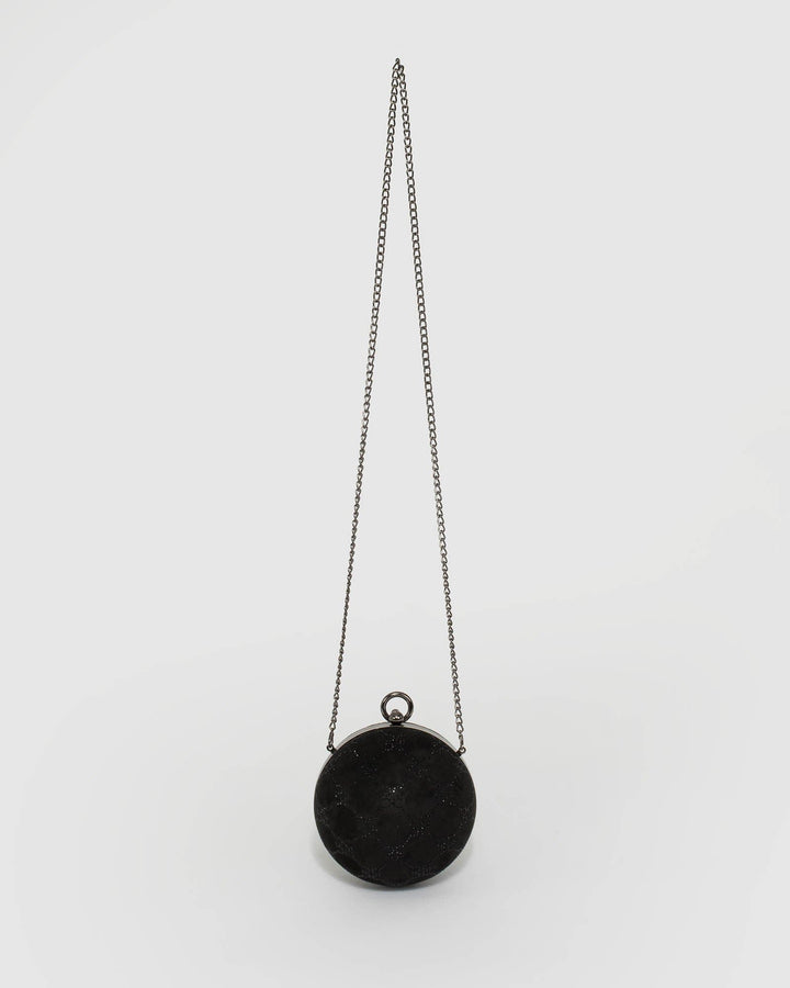 Black Miley Round Clutch Bag | Clutch Bags