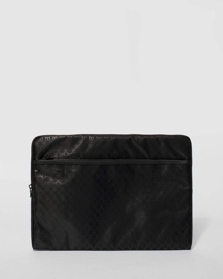 Black Monogram Mark 17 Inch Laptop Case | Work Bags