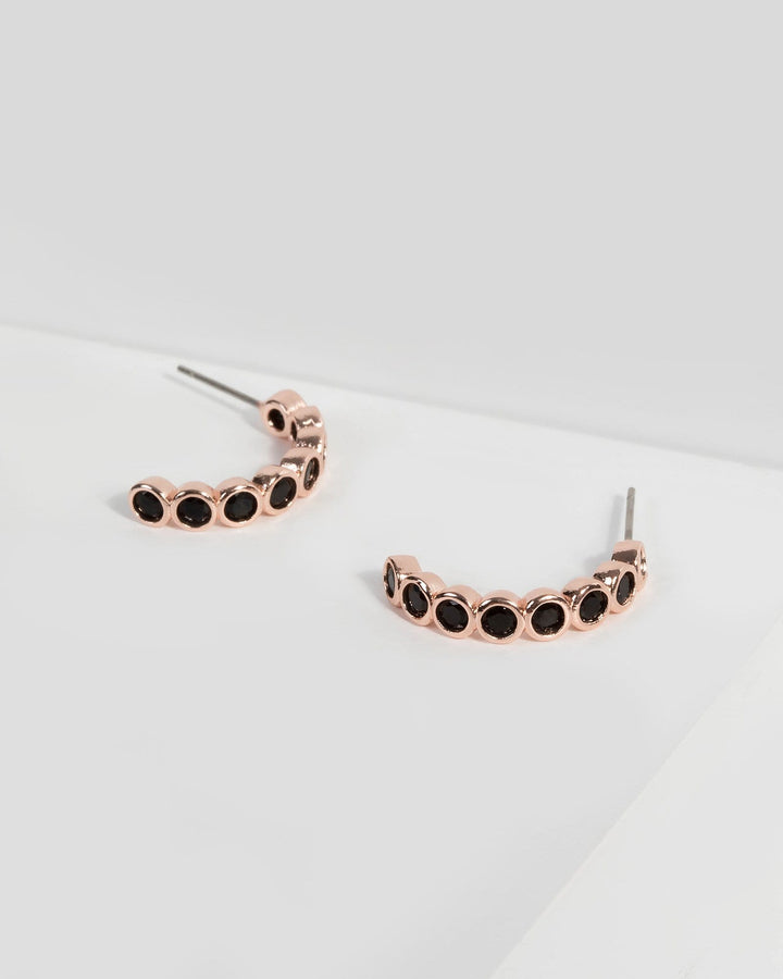 Black Multi Circle Hoop Earrings | Earrings