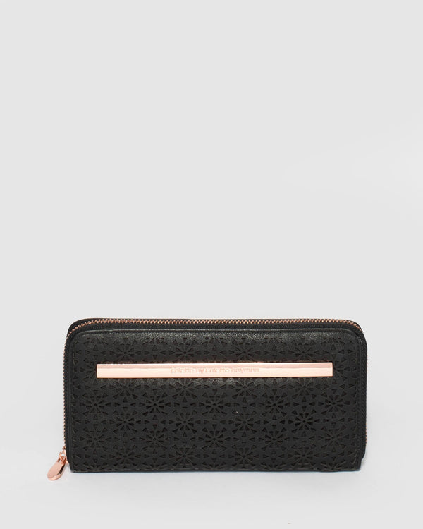 Black Nina Punchout Design Wallet | Wallets