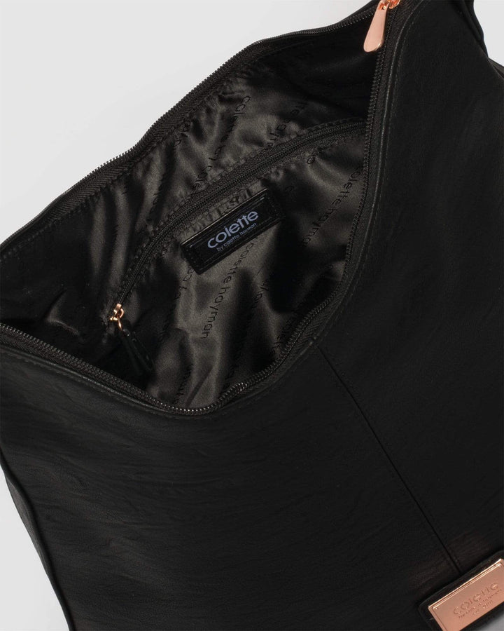 Black Nina Shoulder Bag | Slouch Bags