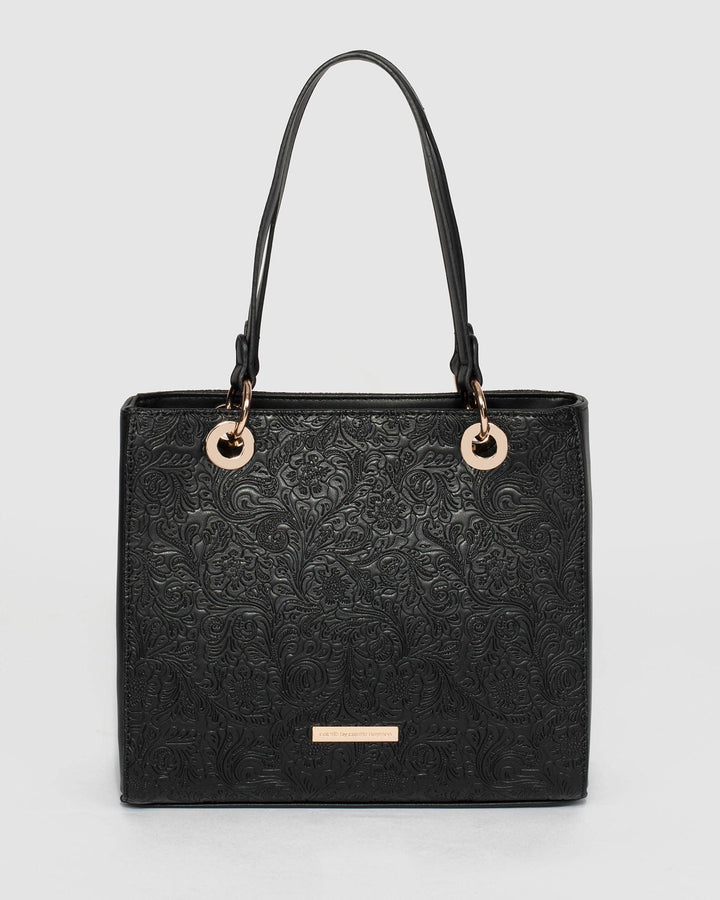 Black Nirvana Embossed Mini Tote Bag | Tote Bags
