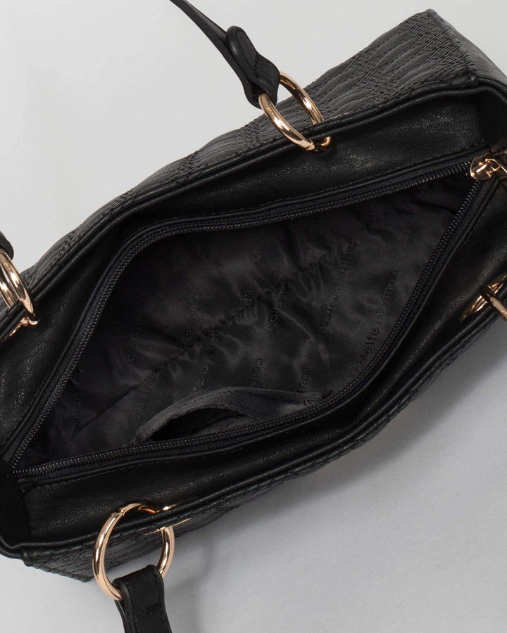 Black Nirvana Quilted Tote Bag | Tote Bags