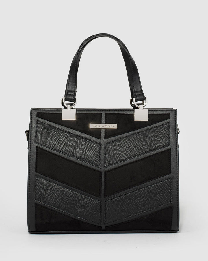 Black Noelle Multi Panel Tote Bag | Tote Bags
