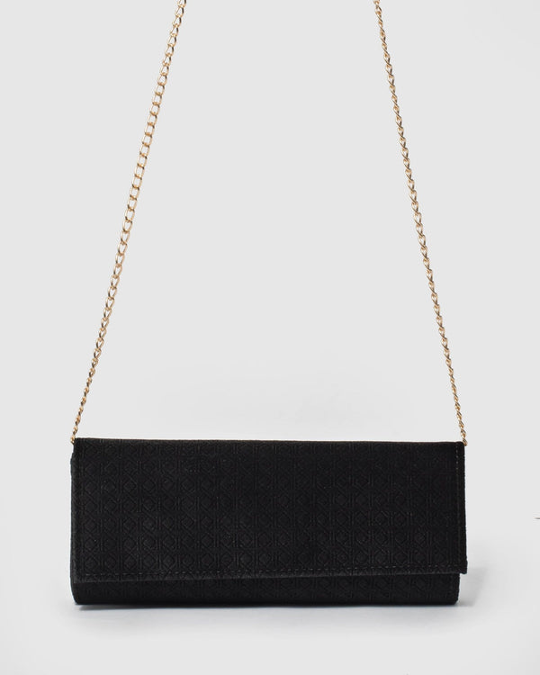 Black Nolene Plain Clutch Bag | Clutch Bags