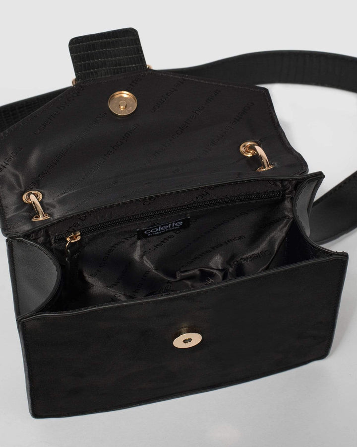 Black Nova Buckle Crossbody Bag | Crossbody Bags
