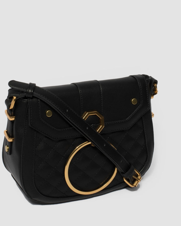 Black Nova Quilt Body Bag | Crossbody Bags