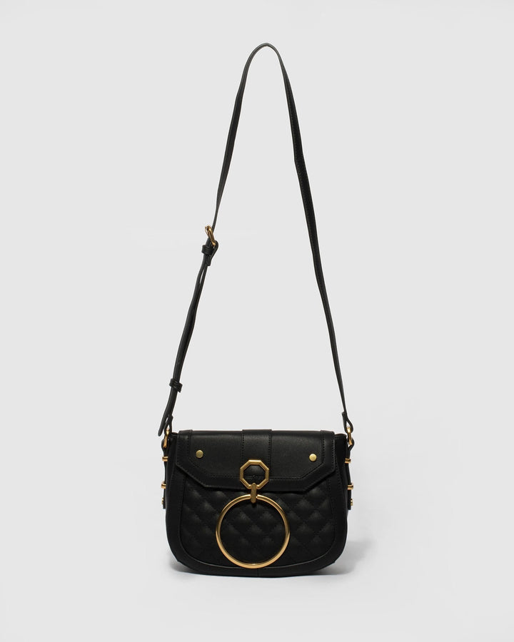Black Nova Quilt Body Bag | Crossbody Bags
