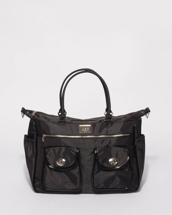 Black Nylon Baby Travel Bag | Baby Bags