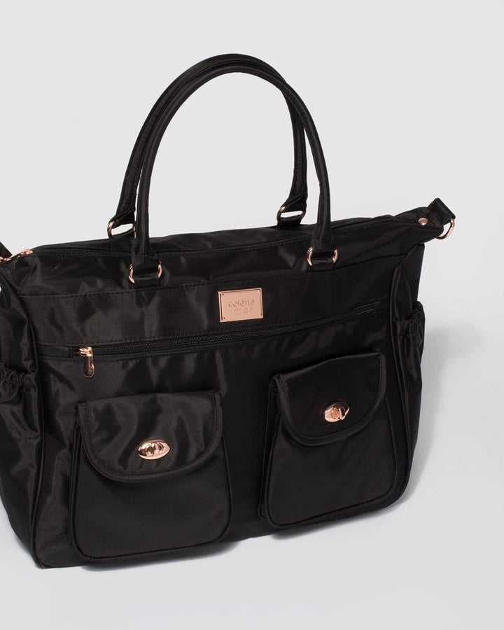 Black Nylon Baby Travel Bag | Baby Bags