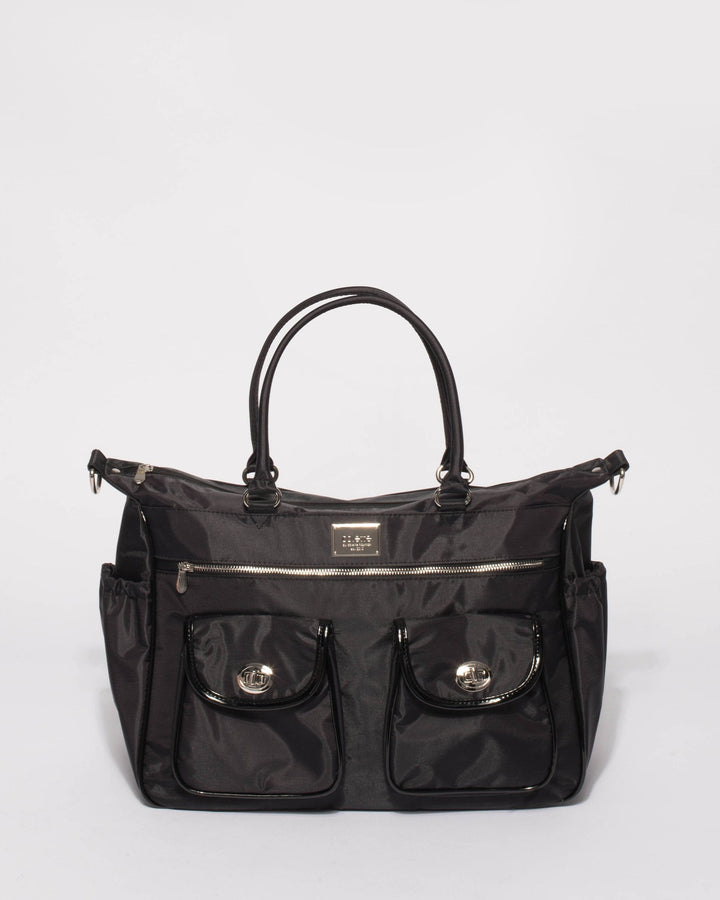 Colette by Colette Hayman Black Nylon Baby Travel Bag