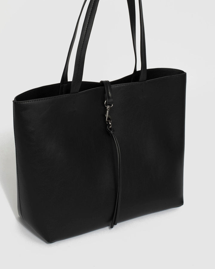 Colette by Colette Hayman Black Olexa Tassel Tote Bag