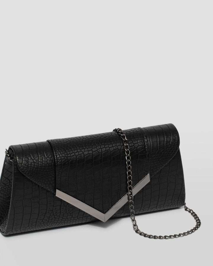 Black Paula Clutch Bag | Clutch Bags