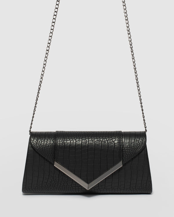 Black Paula Clutch Bag | Clutch Bags