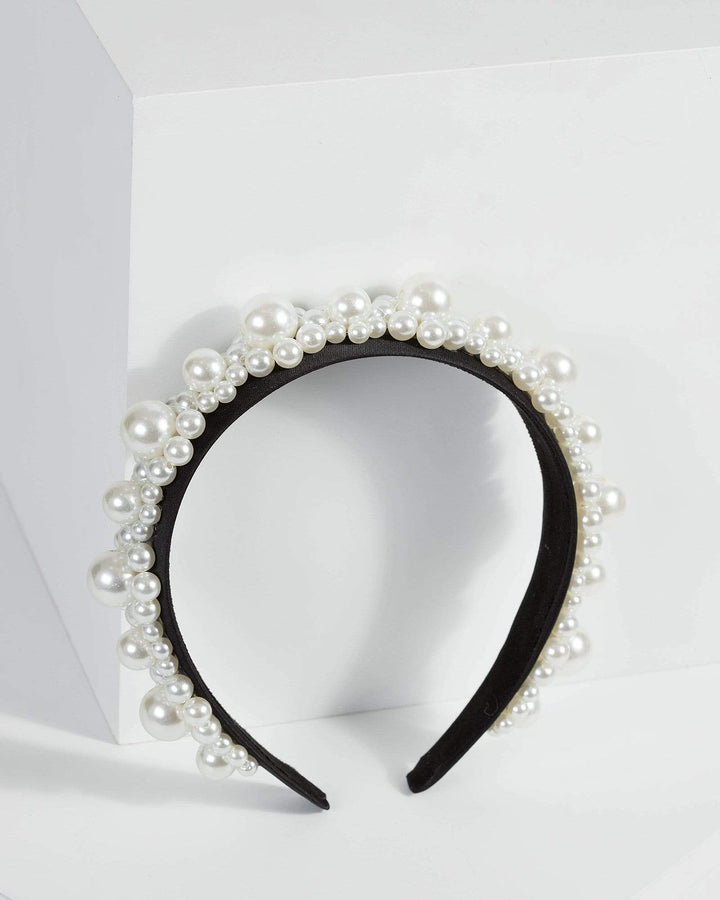 Black Pearl Adorned Headband | Accessories