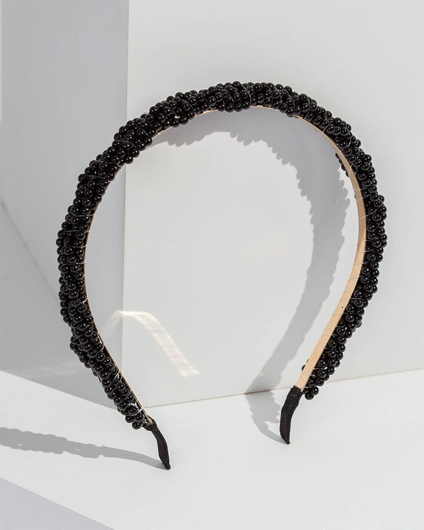Colette by Colette Hayman Black Pearl Cluster Twist Headband