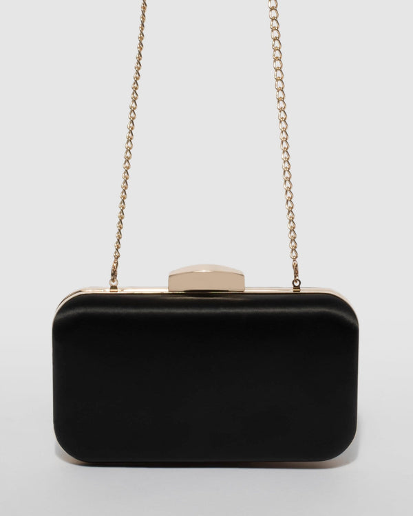 Black Penelope Hardcase Clutch Bag | Clutch Bags