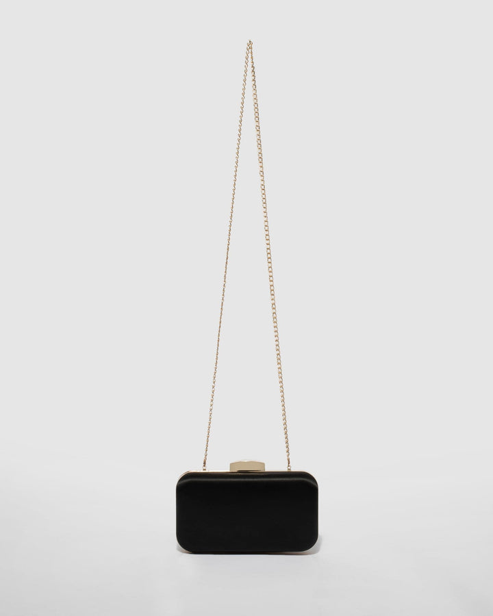 Black Penelope Hardcase Clutch Bag | Clutch Bags