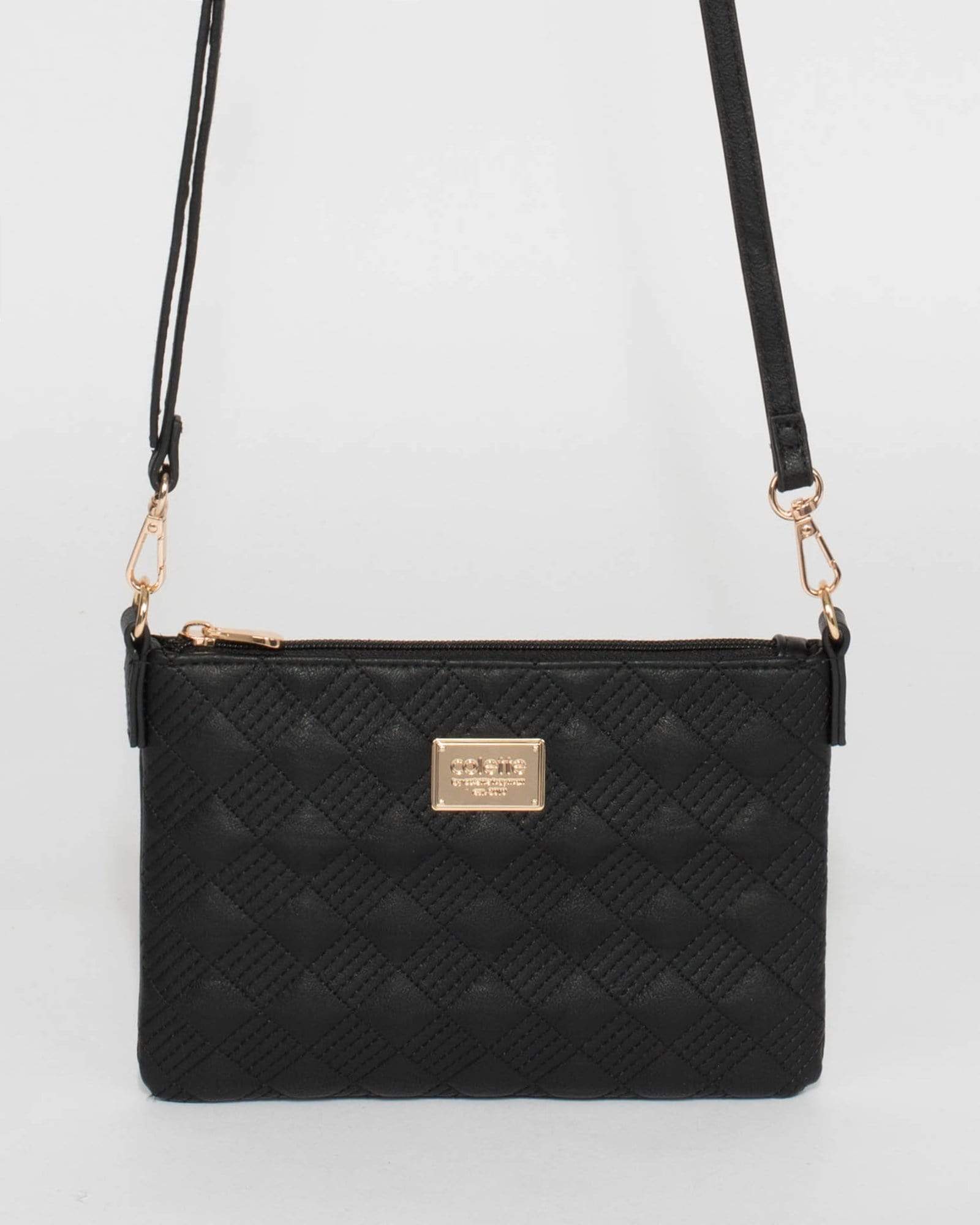 Black Quilt Crossbody Bag – colette by colette hayman