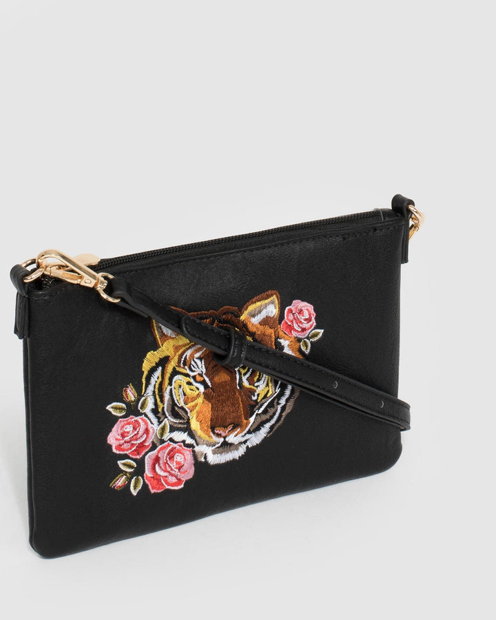 Colette by Colette Hayman Black Peta Tiger Crossbody Bag
