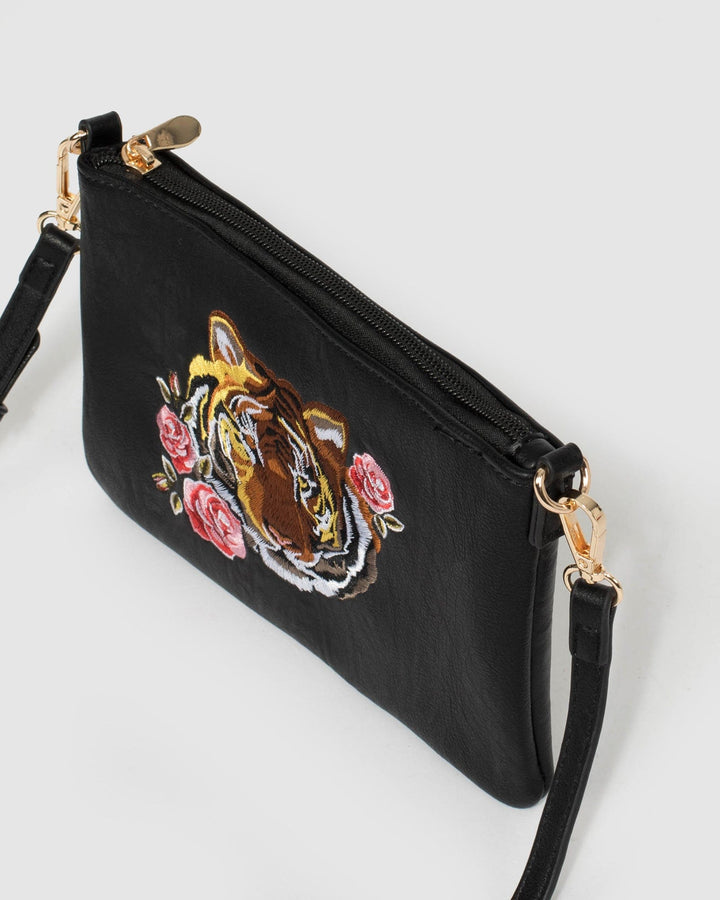 Colette by Colette Hayman Black Peta Tiger Crossbody Bag