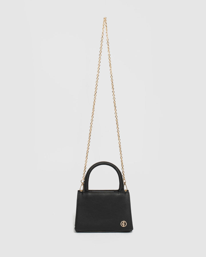 Black Philippa Mini Tote Bag | Mini Bags