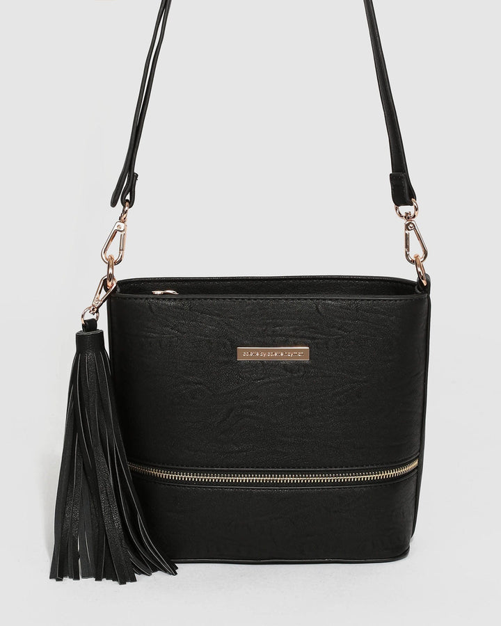 Black Pia Tassel Crossbody Bag | Crossbody Bags