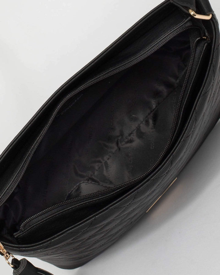 Black Pia Zip Cross Body Bag | Crossbody Bags