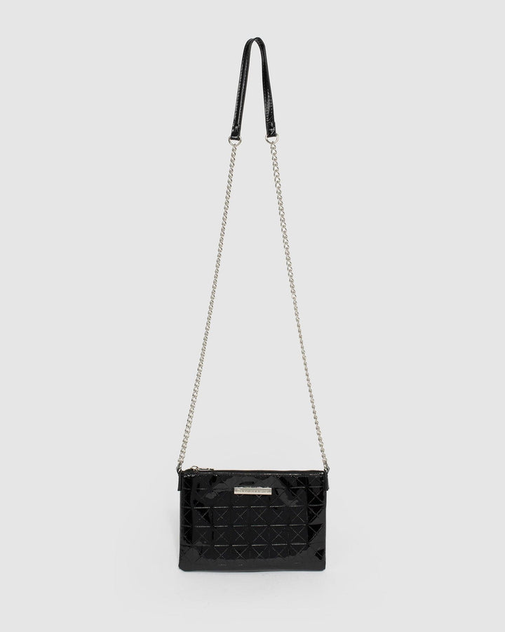 Colette by Colette Hayman Black Plain Peta Chain Crossbody Bag