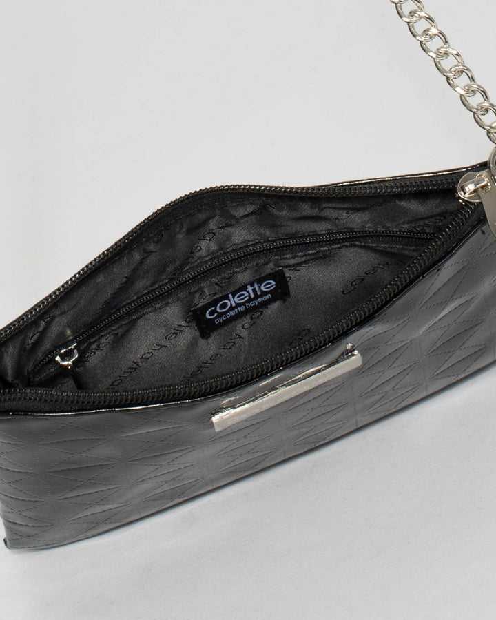 Colette by Colette Hayman Black Plain Peta Chain Crossbody Bag