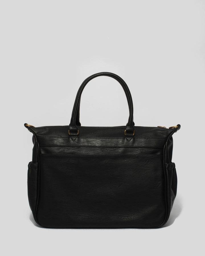 Black Pocket and Zip Baby Bag | Baby Bags