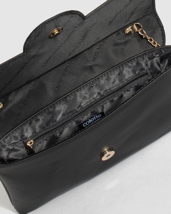 Black Polly Pearl Clutch Bag | Clutch Bags
