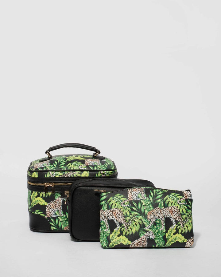 Black Print Cosmetic Case Pack | Cosmetic Cases