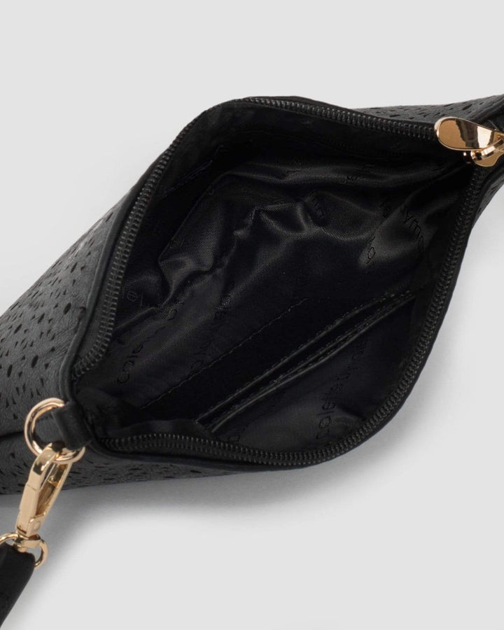Black Punchout Crossbody Bag | Crossbody Bags