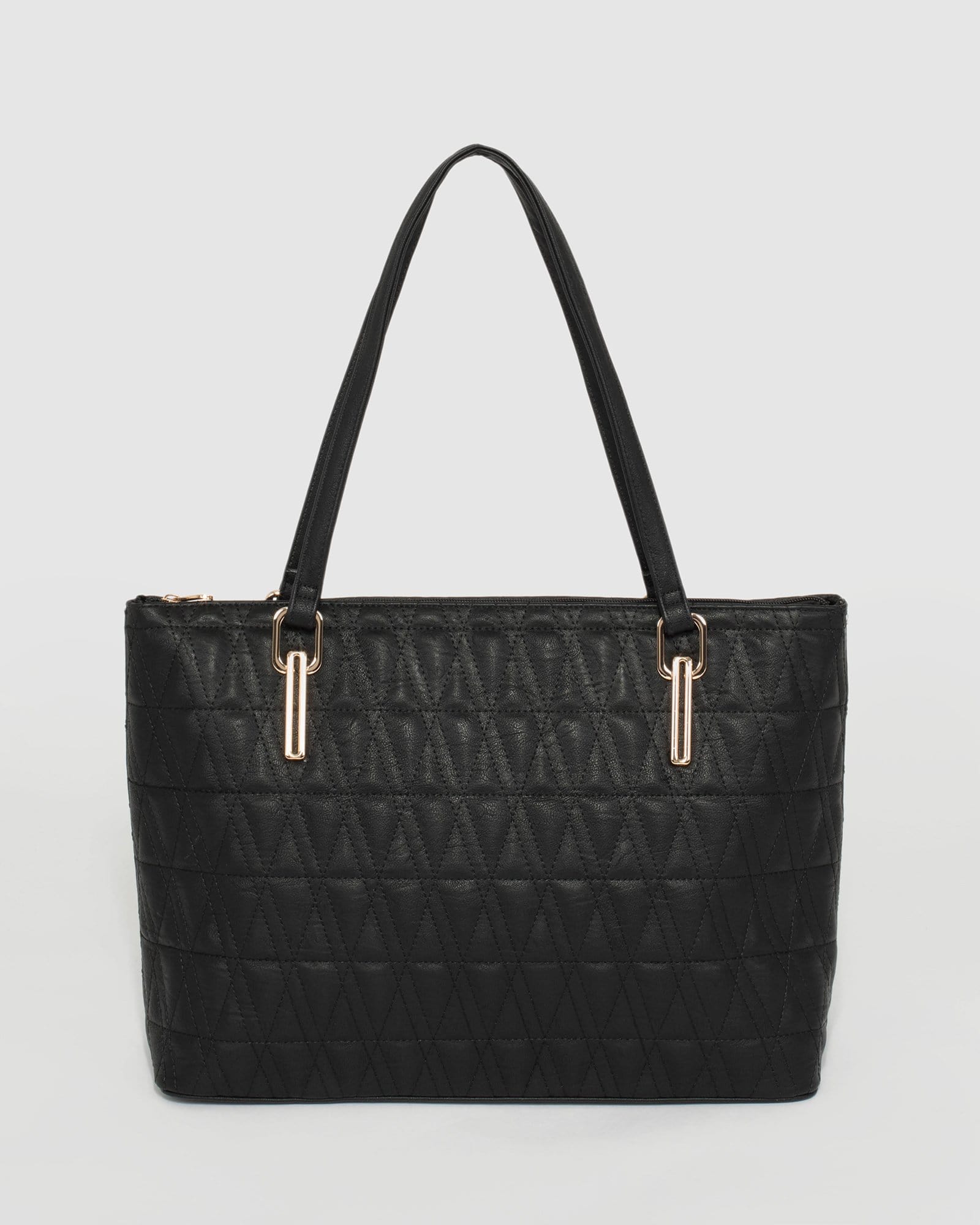 Black Quilted Angelina Tote Bag – colette by colette hayman