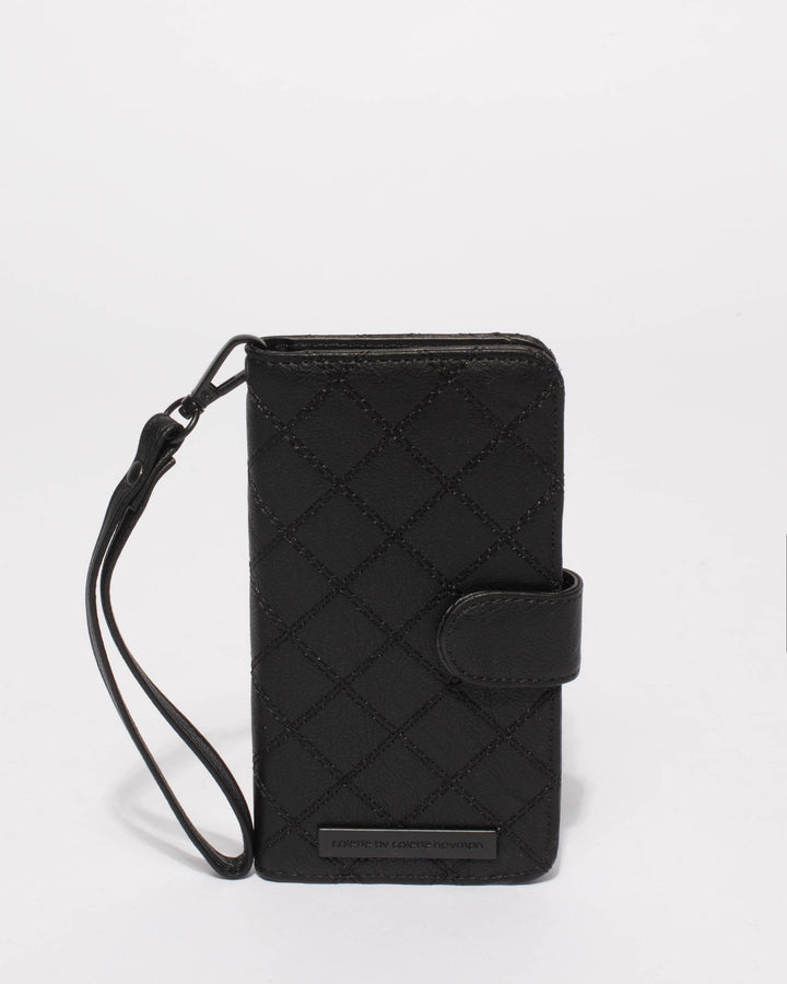 Black Quilted Iphone 6, 7 and 8 Plus Case | Phone Purses