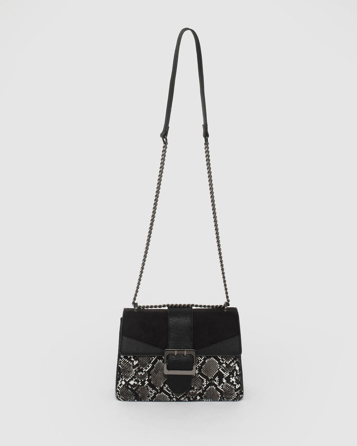 Black Buckle Crossbody Bag | Crossbody Bags
